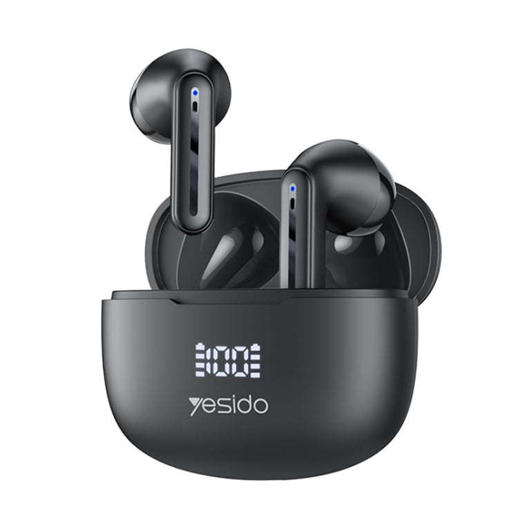 Yesido TWS19 Bluetooth 5.3 LED Digital Display ENC Noise Reduction Bluetooth Earphone (Black) - TWS Earphone by Yesido | Online Shopping South Africa | PMC Jewellery | Buy Now Pay Later Mobicred