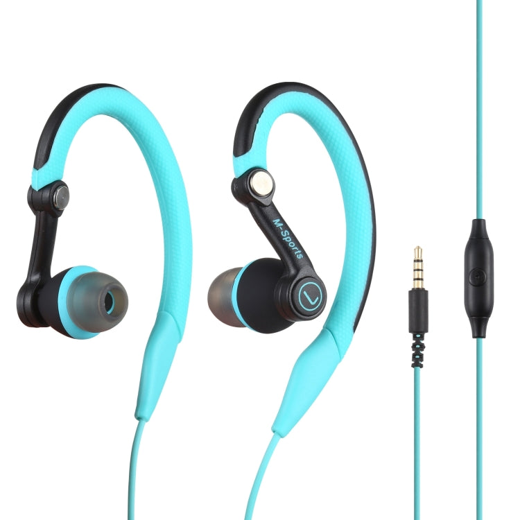 Mucro MB-232 Running In-Ear Sport Earhook Wired Stereo Headphones for Jogging Gym(Blue) - Sport Earphone by Mucro | Online Shopping South Africa | PMC TechLife | Buy Now Pay Later Mobicred