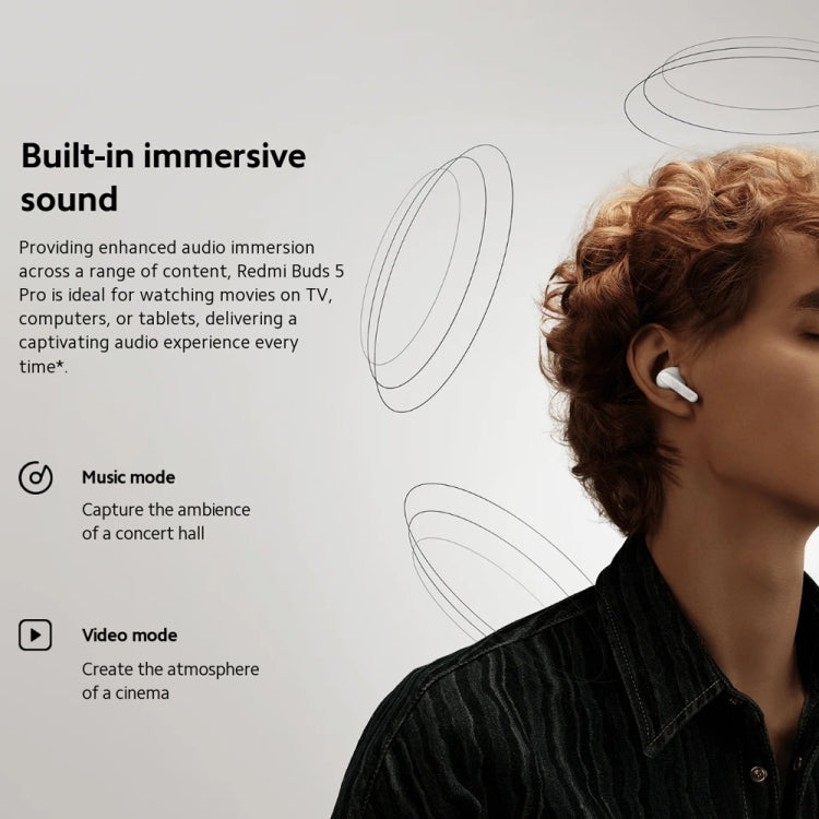 Original Xiaomi Redmi Buds 5 Pro Wireless Bluetooth Earphone (White) - free shipping - PMC Jewellery - Order now!