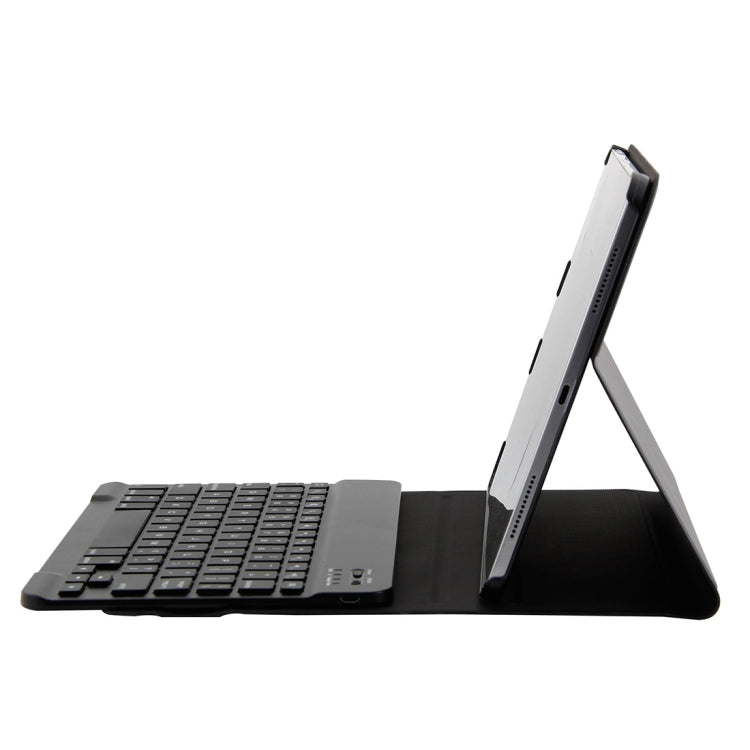 1130B Detachable Bluetooth 3.0 ABS Brushed Texture Keyboard + Lambskin Texture Leather Tablet Case for iPad Pro 11 inch (2018), with Three-gear Adjustment / Magnetic / Sleep Function(Black) - For iPad Pro by PMC TechLife | Online Shopping South Africa | PMC TechLife