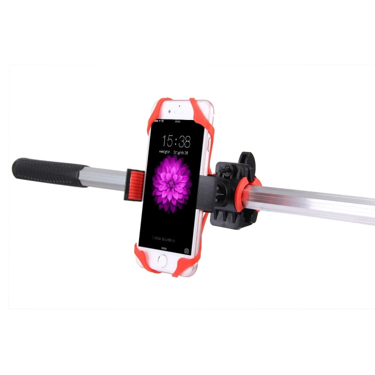 360 Degree Rotation Bicycle Phone Holder with Flexible Stretching Clip for iPhone 7 & 7 Plus / iPhone 6 & 6 Plus / iPhone 5 & 5C & 5s(Red) - Holders by PMC TechLife | Online Shopping South Africa | PMC TechLife | Buy Now Pay Later Mobicred
