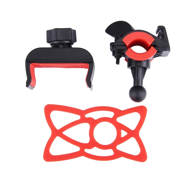 360 Degree Rotation Bicycle Phone Holder with Flexible Stretching Clip for iPhone 7 & 7 Plus / iPhone 6 & 6 Plus / iPhone 5 & 5C & 5s(Red) - Holders by PMC TechLife | Online Shopping South Africa | PMC TechLife | Buy Now Pay Later Mobicred