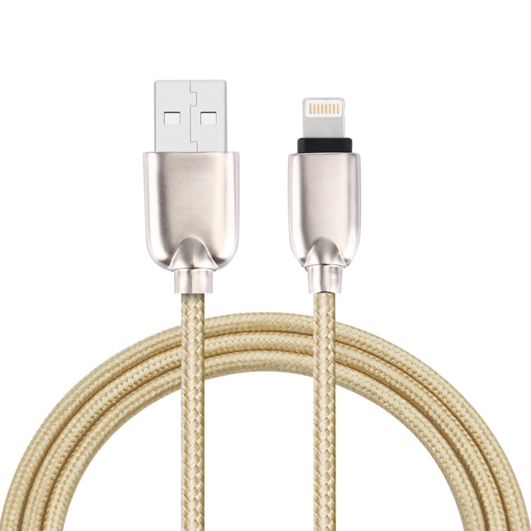 1m Woven 108 Copper Cores 8 Pin to USB Data Sync Charging Cable for iPhone, iPad(Gold) - Normal Style Cable by PMC Jewellery | Online Shopping South Africa | PMC Jewellery | Buy Now Pay Later Mobicred