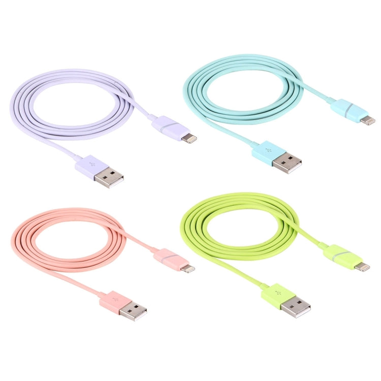 1m Circular Bobbin Gift Box Style 8 Pin to USB Data Sync Cable with Indicator for iPhone, iPad(Blue) - Normal Style Cable by PMC Jewellery | Online Shopping South Africa | PMC Jewellery | Buy Now Pay Later Mobicred