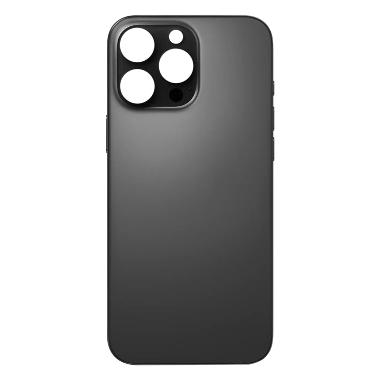 For iPhone 16 Pro Easy Replacement Big Camera Hole Glass Back Battery Cover(Black) -  by PMC Jewellery | Online Shopping South Africa | PMC Jewellery | Buy Now Pay Later Mobicred