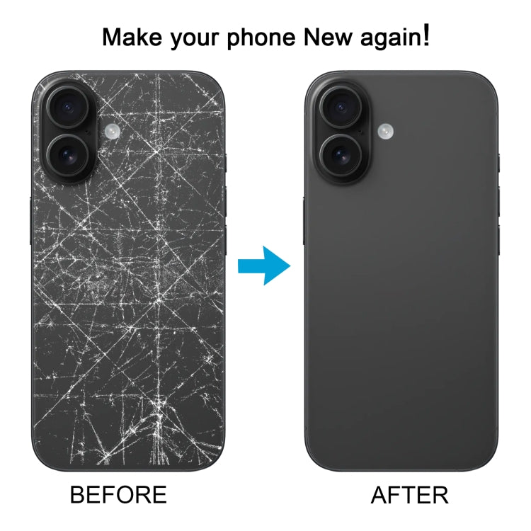 For iPhone 16 Plus Battery Back Cover with Camera Lens Cover(White) - free shipping - PMC TechLife - Order now!