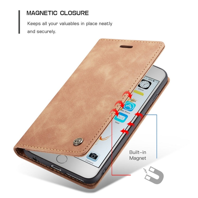 CaseMe-013 Multifunctional Retro Frosted Horizontal Flip Leather Case for iPhone 6 Plus / 6s Plus, with Card Slot & Holder & Wallet(Brown) - More iPhone Cases by CaseMe | Online Shopping South Africa | PMC Jewellery | Buy Now Pay Later Mobicred