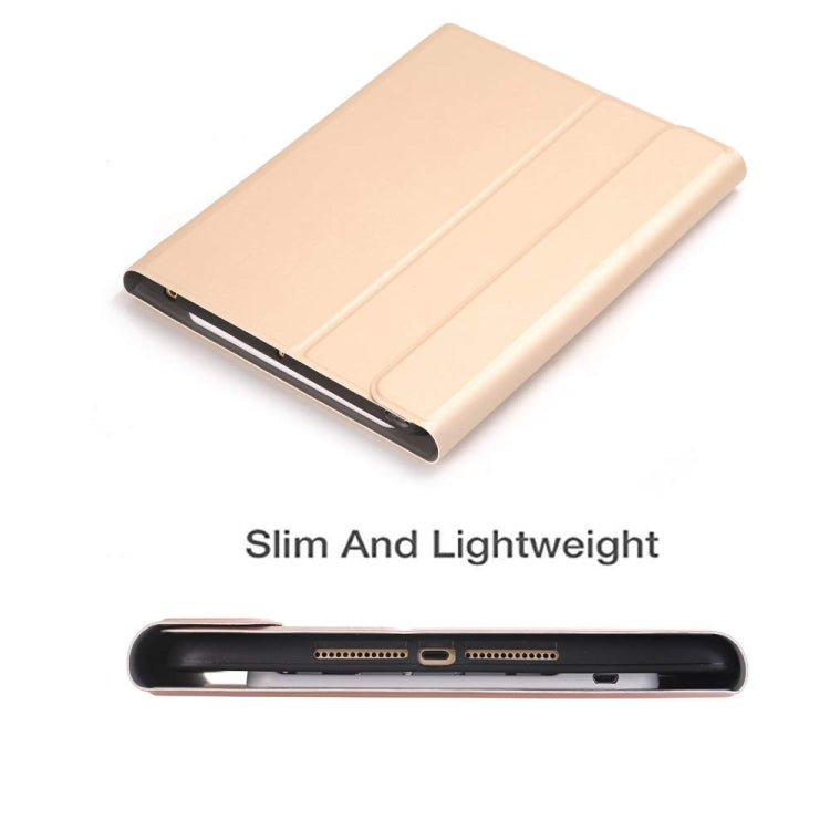 Detachable Bluetooth Keyboard + Horizontal Flip Leather Tablet Case with Holder & Pencil Holder for iPad Pro 9.7 inch, iPad Air, iPad Air 2, iPad 9.7 inch (2017), iPad 9.7 inch (2018) (Gold) - free shipping - PMC TechLife - Order now!