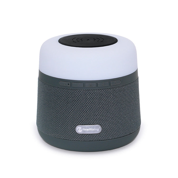 NewRixing NR-3500 Multi-function Atmosphere Light Wireless Charging Bluetooth Speaker with Hands-free Call Function, Support TF Card & USB & FM & AUX (Grey) - free shipping - PMC Jewellery - Order now!