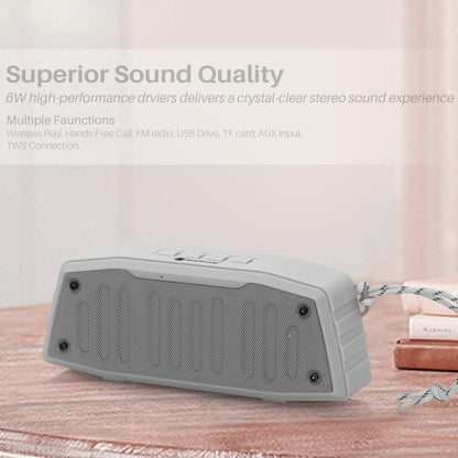 NewRixing NR-4019 Outdoor Portable Bluetooth Speaker with Hands-free Call Function, Support TF Card & USB & FM & AUX (Grey) - Desktop Speaker by NewRixing | Online Shopping South Africa | PMC Jewellery | Buy Now Pay Later Mobicred