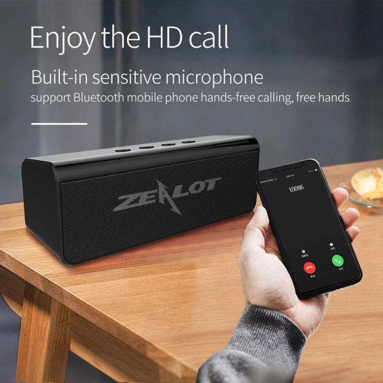 ZEALOT S31 10W 3D HiFi Stereo Wireless Bluetooth Speaker, Support Hands-free / USB / AUX / TF Card (Gray Blue) - free shipping - PMC TechLife - Order now!