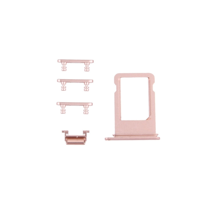 Card Tray + Volume Control Key + Power Button + Mute Switch Vibrator Key for iPhone 7(Rose Gold) - iPhone 7 Parts by PMc TechLife | Online Shopping South Africa | PMc TechLife | Buy Now Pay Later Mobicred