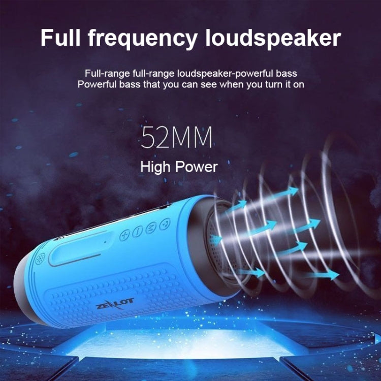 ZEALOT A1 Multifunctional Bass Wireless Bluetooth Speaker, Built-in Microphone, Support Bluetooth Call & AUX & TF Card & LED Lights (Brown) - free shipping - PMC Jewellery - Order now!