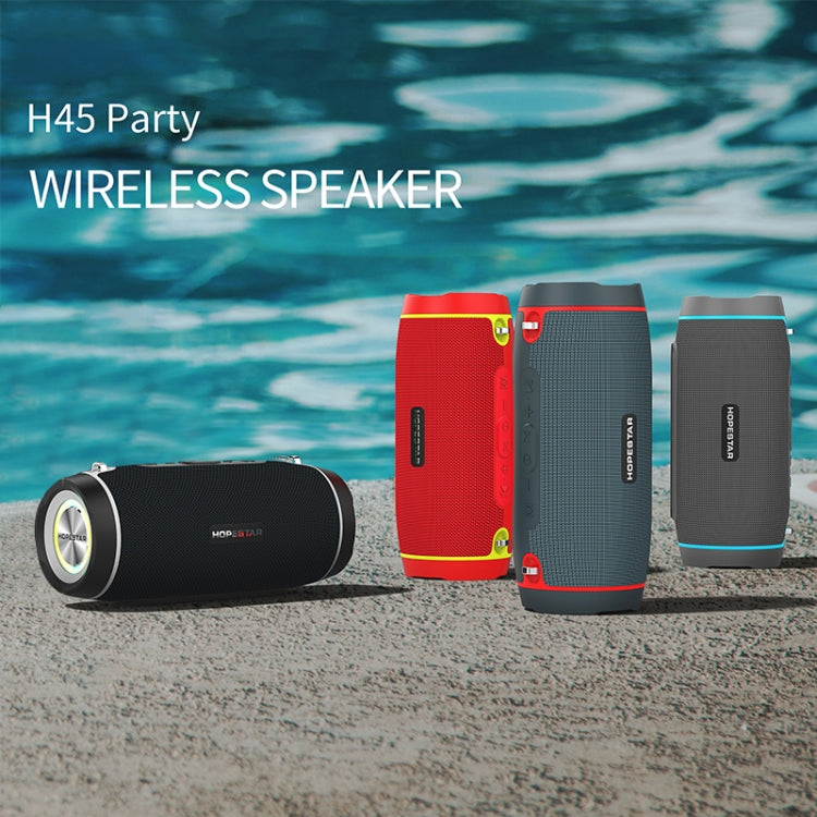 HOPESTAR H45 PARTY Portable Outdoor Waterproof Bluetooth Speaker, Support Hands-free Call & U Disk & TF Card & 3.5mm AUX & FM (Grey) - Desktop Speaker by HOPESTAR | Online Shopping South Africa | PMC Jewellery | Buy Now Pay Later Mobicred