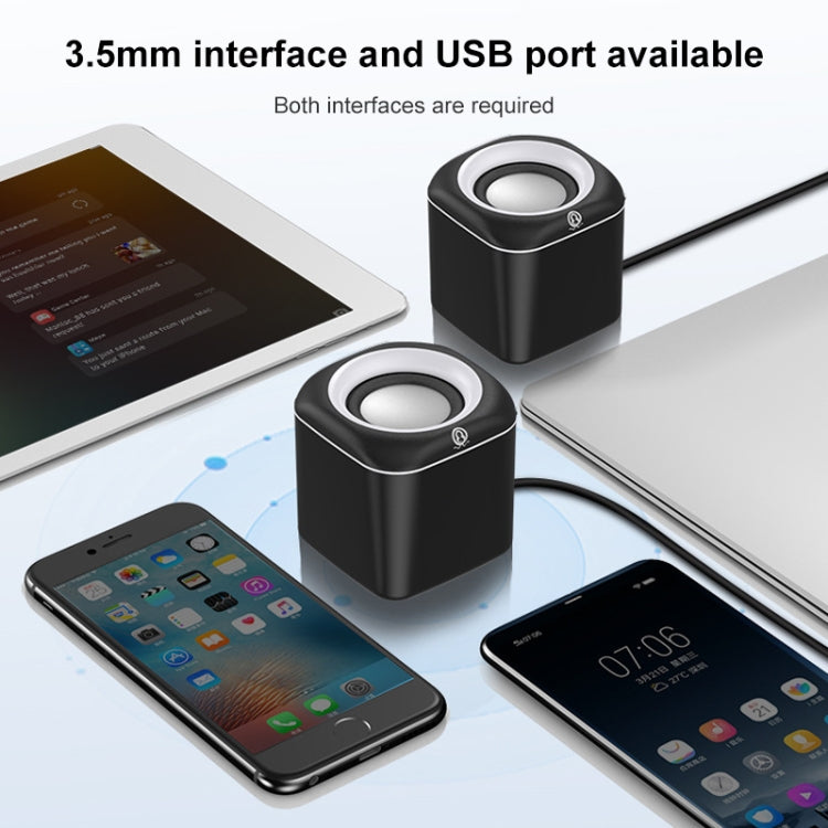 A1 Standard Version USB Wire-controlled Mini High Volume Wired Speaker, Cable Length: 1.1m(Black) -  by PMC TechLife | Online Shopping South Africa | PMC TechLife | Buy Now Pay Later Mobicred