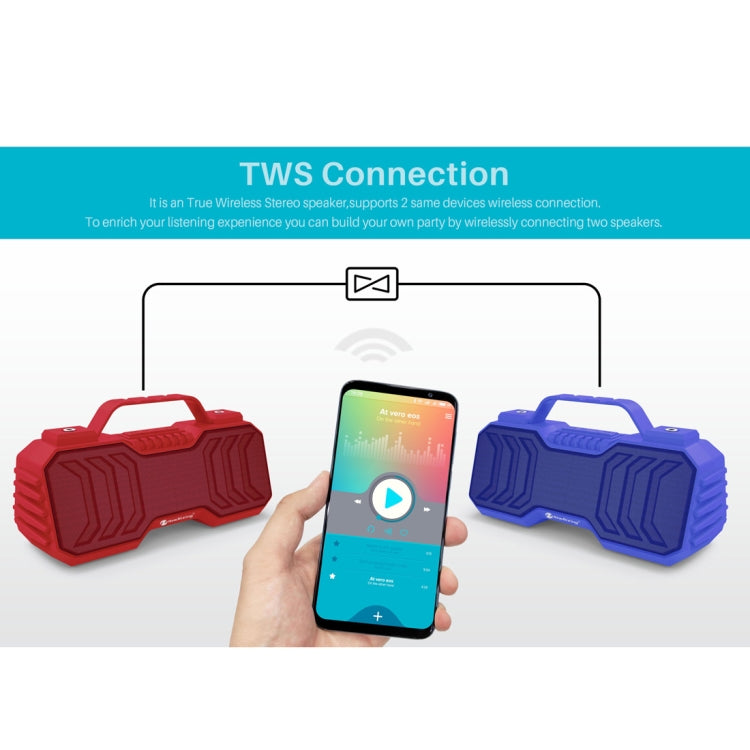 NewRixing NR-2029 Portable Wireless Bluetooth Stereo Speaker Support TWS Function Speaker(Blue) - Desktop Speaker by NewRixing | Online Shopping South Africa | PMC Jewellery | Buy Now Pay Later Mobicred