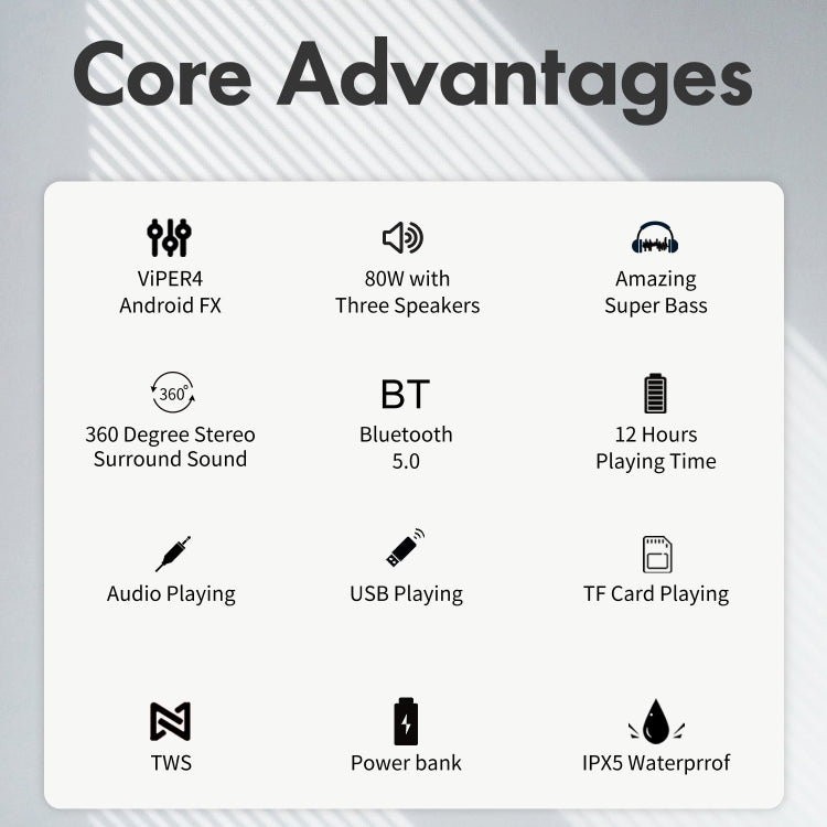 XDOBO X8 Plus 80W Wireless Bluetooth Speaker Outdoor Subwoofer Support TWS & TF Card & U Disk (Blue) - free shipping - PMC Jewellery - Order now!