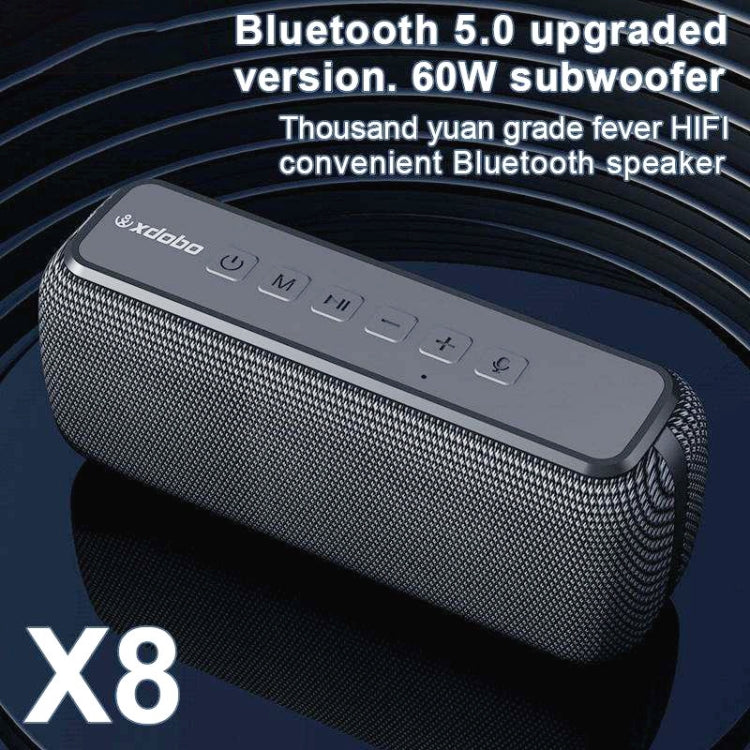 XDOBO X8 60W Wireless Bluetooth Speaker Outdoor Subwoofer Support TWS & TF Card (Black) - Desktop Speaker by XDOBO | Online Shopping South Africa | PMC Jewellery | Buy Now Pay Later Mobicred