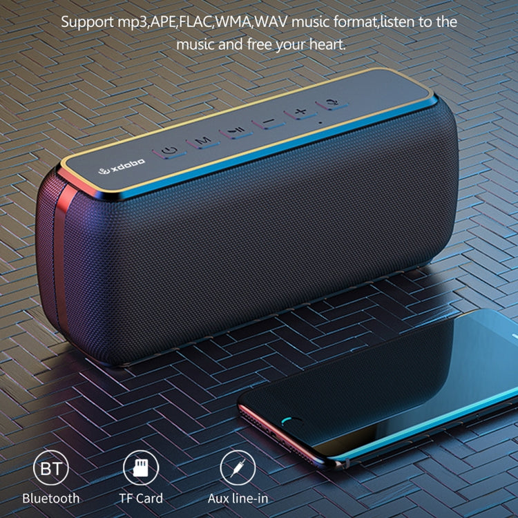 XDOBO X8 60W Wireless Bluetooth Speaker Outdoor Subwoofer Support TWS & TF Card (Blue) - free shipping - PMC TechLife - Order now!
