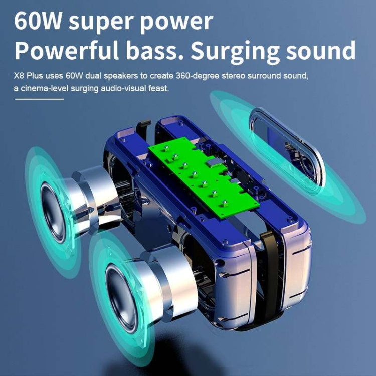 XDOBO X8 60W Wireless Bluetooth Speaker Outdoor Subwoofer Support TWS & TF Card (Blue) - free shipping - PMC TechLife - Order now!