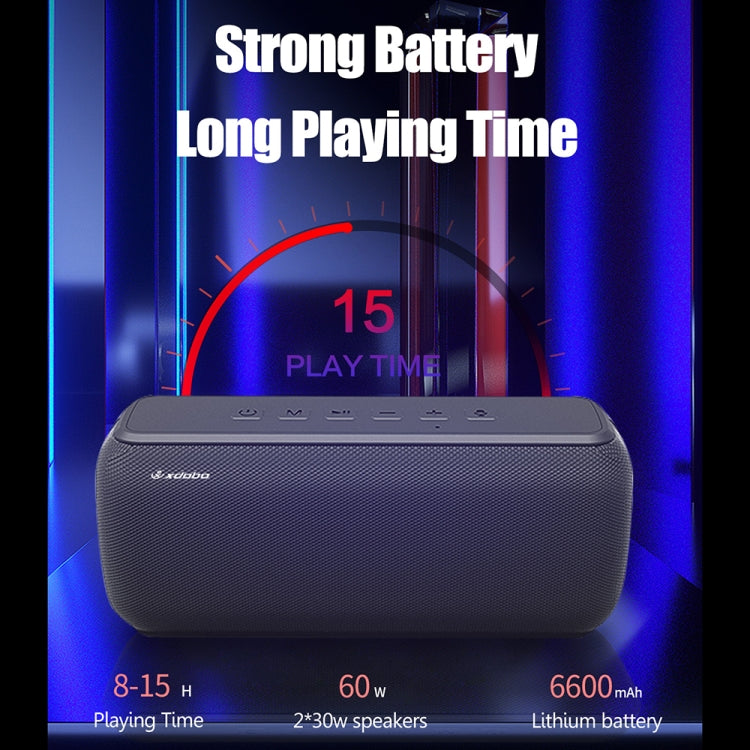 XDOBO X8 60W Wireless Bluetooth Speaker Outdoor Subwoofer Support TWS & TF Card (Blue) - free shipping - PMC TechLife - Order now!