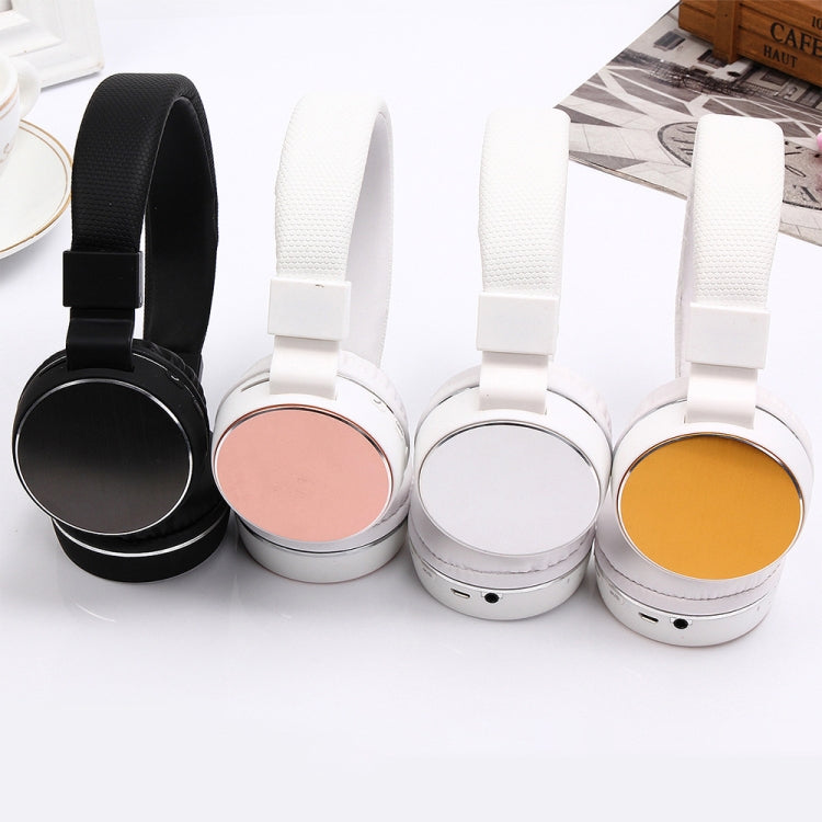 SH-16 Headband Folding Stereo Wireless Bluetooth Headphone Headset, Support 3.5mm Audio & Hands-free Call & TF Card &FM, for iPhone, iPad, iPod, Samsung, HTC, Sony, Huawei, Xiaomi and other Audio Devices(Rose Gold) - Headset & Headphone by PMC TechLife | Online Shopping South Africa | PMC TechLife | Buy Now Pay Later Mobicred