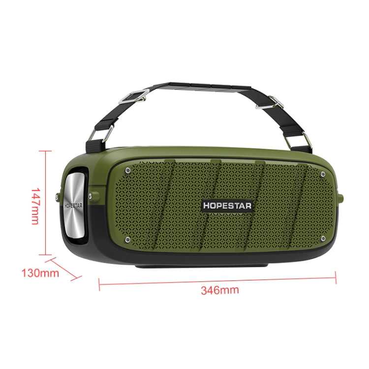 HOPESTAR A20 Pro TWS Portable Outdoor Waterproof Subwoofer Bluetooth Speaker with Microphone, Support Power Bank & Hands-free Call & U Disk & TF Card & 3.5mm AUX (Green) - Desktop Speaker by HOPESTAR | Online Shopping South Africa | PMC Jewellery | Buy Now Pay Later Mobicred