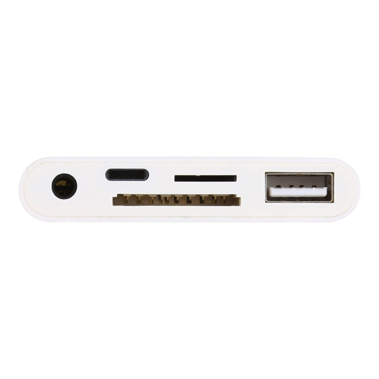 5 in 1  8 Pin to USB HUB And USB-C / Type-C And 3.5mm Earphone And SD And TF Card Reader - Converter & Adapter by PMC Jewellery | Online Shopping South Africa | PMC Jewellery | Buy Now Pay Later Mobicred