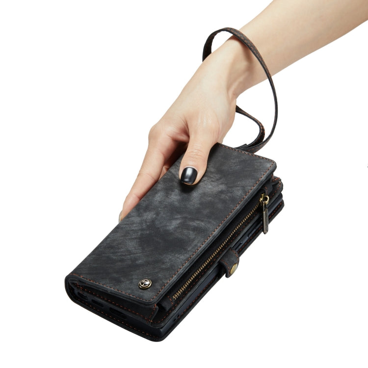 CaseMe for  iPhone 8 & 7  Multifunctional Leather Billfold with Detachable Magnetic PC Back Protective Case & Holder & 10 Card Slots & 3 Cash Slots & 1 Zipper Wallet & 2 Photo Frames & 3 Magnetic Clasps(Black) - free shipping - PMC Jewellery - Order now!