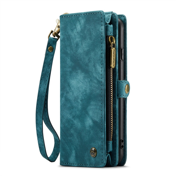 CaseMe for  iPhone 8 & 7  Multifunctional Leather Billfold with Detachable Magnetic PC Back Protective Case & Holder & 10 Card Slots & 3 Cash Slots & 1 Zipper Wallet & 2 Photo Frames & 3 Magnetic Clasps(Blue) - free shipping - PMC Jewellery - Order now!