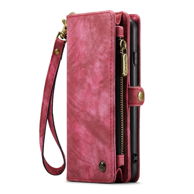 CaseMe for  iPhone 8 & 7  Multifunctional Leather Billfold with Detachable Magnetic PC Back Protective Case & Holder & 10 Card Slots & 3 Cash Slots & 1 Zipper Wallet & 2 Photo Frames & 3 Magnetic Clasps(Red) - free shipping - PMC Jewellery - Order now!