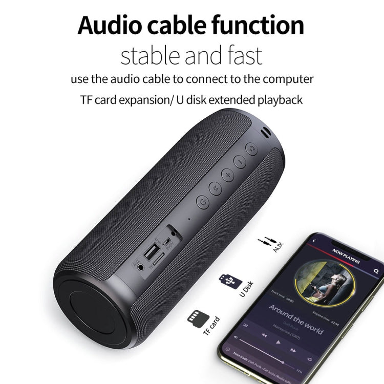 ZEALOT S51 Portable Stereo Bluetooth Speaker with Built-in Mic, Support Hands-Free Call & TF Card & AUX(Black) - free shipping - PMC Jewellery - Order now!