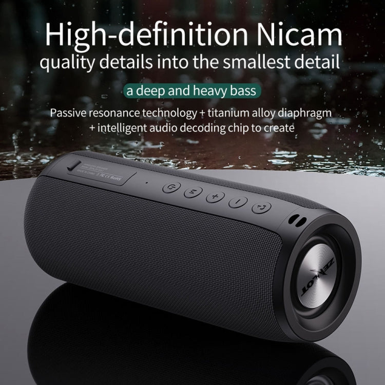 ZEALOT S51 Portable Stereo Bluetooth Speaker with Built-in Mic, Support Hands-Free Call & TF Card & AUX(Black) - free shipping - PMC Jewellery - Order now!