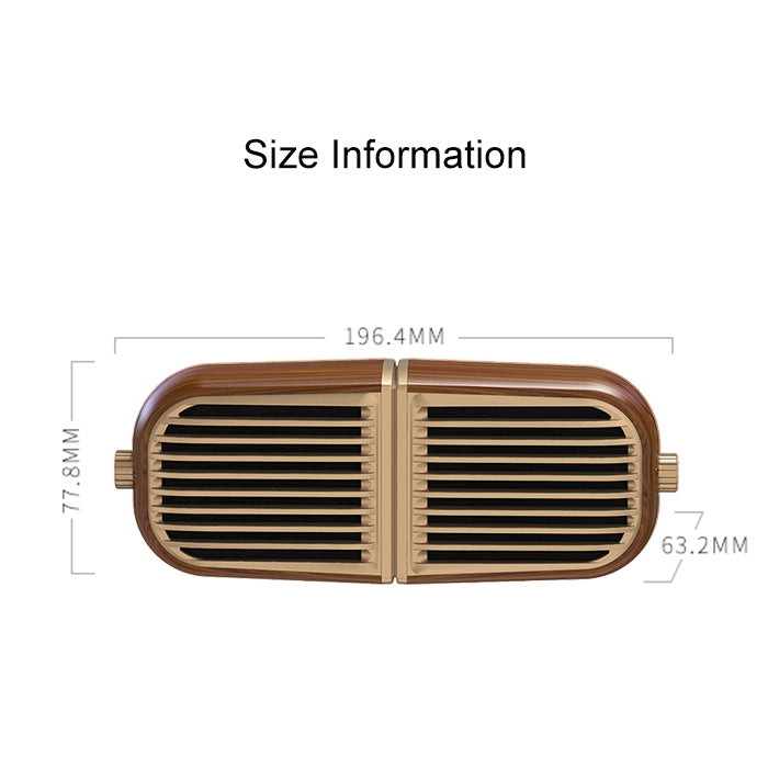 Oneder V8 Magnetic Suction Pair Stereo Sound Box Wireless Bluetooth Speaker with Strap, Support Hands-free & TF Card & AUX & USB Drive(Bronze) - Desktop Speaker by OneDer | Online Shopping South Africa | PMC Jewellery | Buy Now Pay Later Mobicred