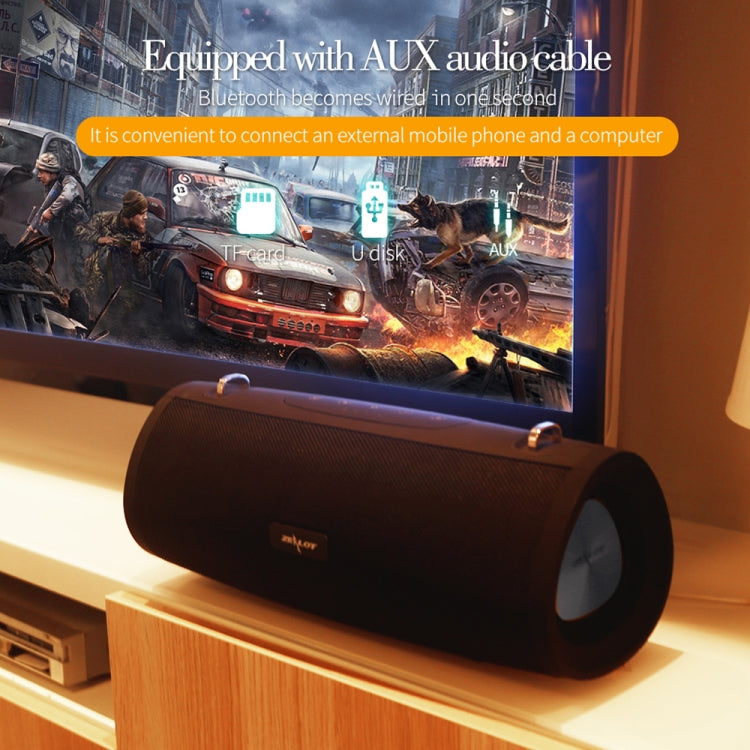 ZEALOT S39 Portable Subwoofer Wireless Bluetooth Speaker with Built-in Mic, Support Hands-Free Call & TF Card & AUX (Black) - free shipping - PMC Jewellery - Order now!