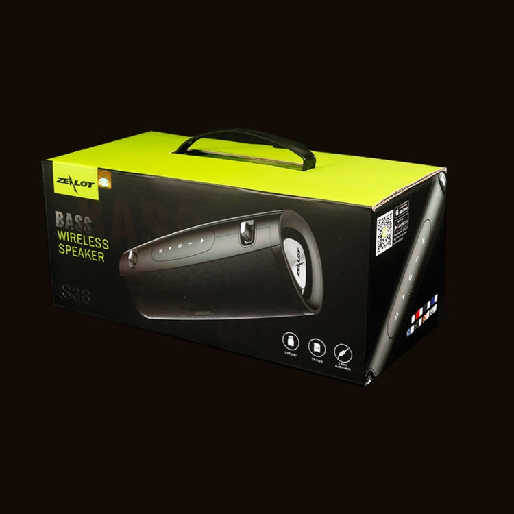 ZEALOT S38 Portable Subwoofer Wireless Bluetooth Speaker with Built-in Mic, Support Hands-Free Call & TF Card & AUX (Black) - free shipping - PMC Jewellery - Order now!