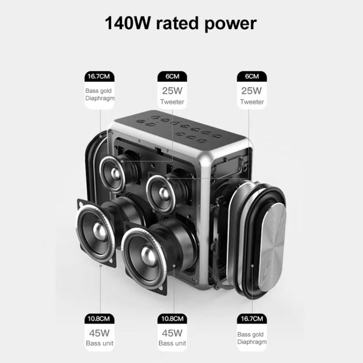 XDOBO King Max 140W IPX5 Waterproof Portable Karaoke Bluetooth Wireless Speaker - free shipping - PMC Jewellery - Order now!