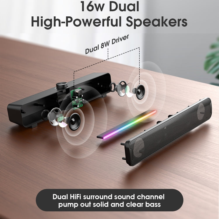 L16 Outdoor Portable RGB Light HiFi USB Bluetooth Wireless Speaker(Black) - free shipping - PMC Jewellery - Order now!