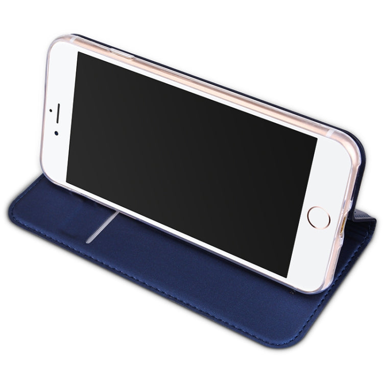 DUX DUCIS Skin Pro Series Leather Case for iPhone SE 2022 / SE 2020 / 8 / 7(Blue) - More iPhone Cases by DUX DUCIS | Online Shopping South Africa | PMC Jewellery | Buy Now Pay Later Mobicred