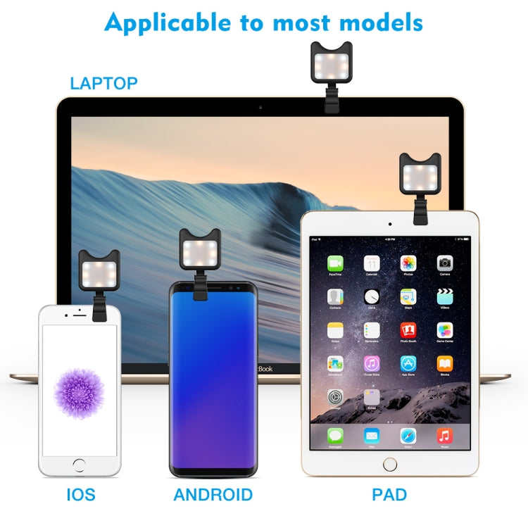 APEXEL APL-FL01 Universal Phone Camera Lens Selfie LED Fill Light with Clip, For iPhone, Samsung, Huawei, Xiaomi, HTC and Other Smartphones(Black) - free shipping - PMC TechLife - Order now!