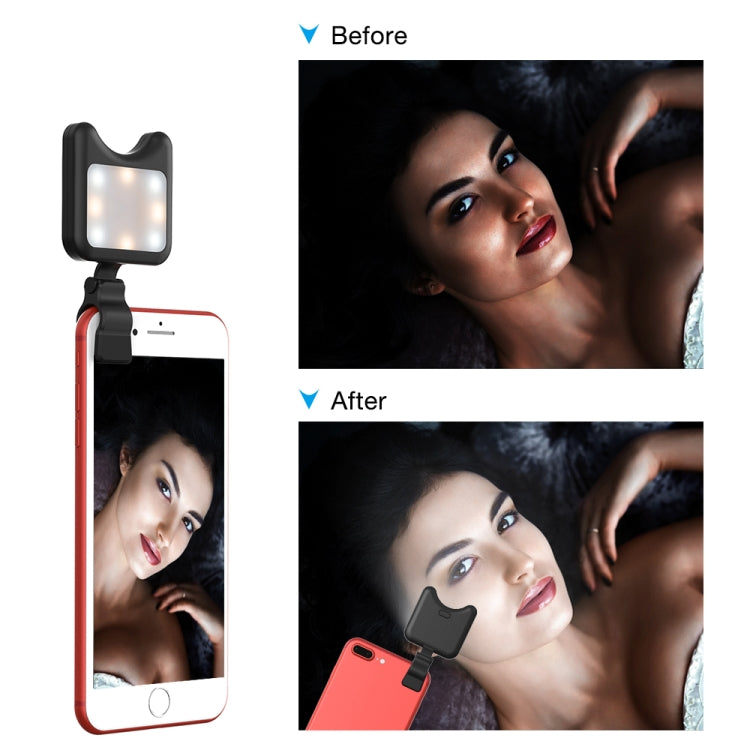 APEXEL APL-FL01 Universal Phone Camera Lens Selfie LED Fill Light with Clip, For iPhone, Samsung, Huawei, Xiaomi, HTC and Other Smartphones(Black) - free shipping - PMC TechLife - Order now!