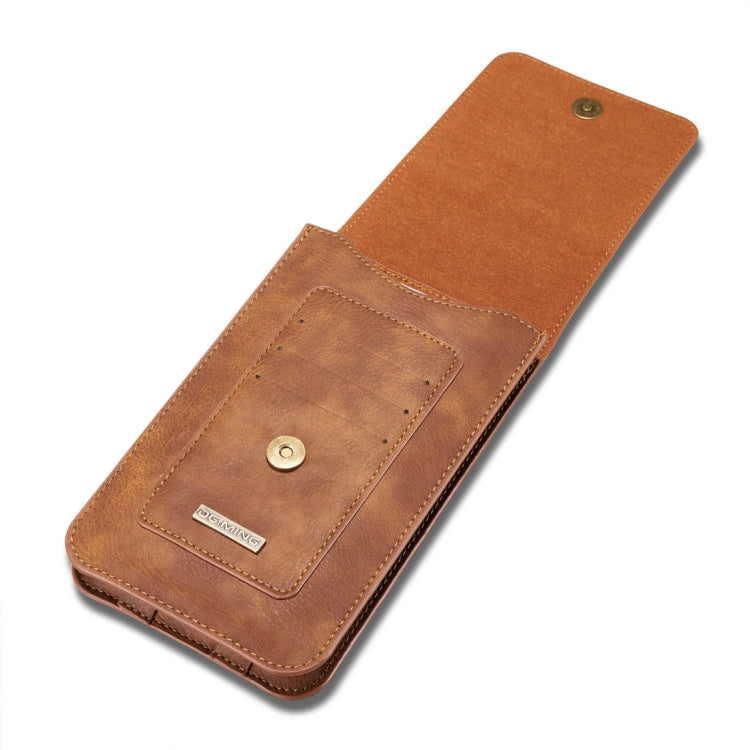 DG.MING Universal Cowskin Leather Protective Case Waist Bag with Card Slots & Hook, For iPhone, Samsung, Sony, Huawei, Meizu, Lenovo, ASUS, Oneplus, Xiaomi, Cubot, Ulefone, Letv, DOOGEE, Vkworld, and other Smartphones Below 5.2 inch(Brown) - More iPhone Cases by DG.MING | Online Shopping South Africa | PMC Jewellery | Buy Now Pay Later Mobicred