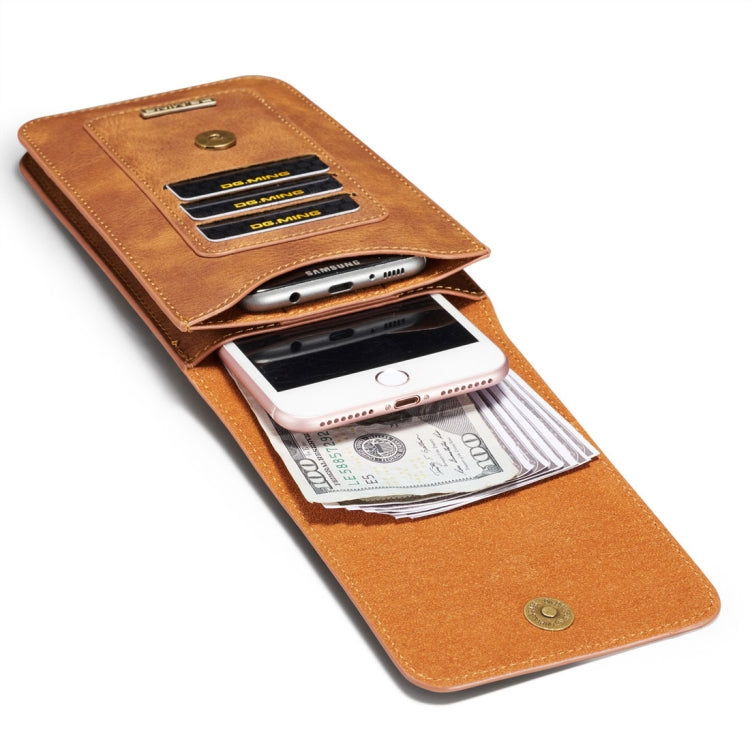 DG.MING Universal Cowskin Leather Protective Case Waist Bag with Card Slots & Hook, For iPhone, Samsung, Sony, Huawei, Meizu, Lenovo, ASUS, Oneplus, Xiaomi, Cubot, Ulefone, Letv, DOOGEE, Vkworld, and other Smartphones Below 5.2 inch(Brown) - More iPhone Cases by DG.MING | Online Shopping South Africa | PMC TechLife | Buy Now Pay Later Mobicred