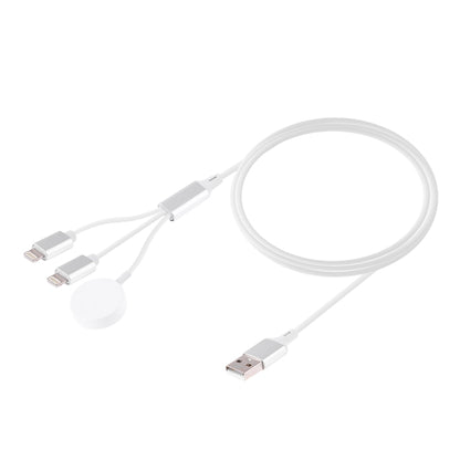 Multi-function 3 In 1 8 Pin Magnetic Charging Cable for iPhone / Apple Watch, Length : 1m (White) - Multifunction Cable by PMC Jewellery | Online Shopping South Africa | PMC Jewellery | Buy Now Pay Later Mobicred