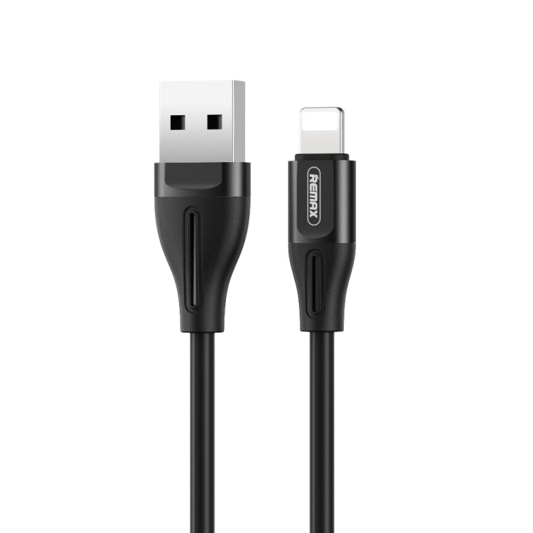 REMAX RC-075i 1m 2.1A USB to 8 Pin Jell Data Cable for iPhone, iPad(Black) - Normal Style Cable by REMAX | Online Shopping South Africa | PMC Jewellery | Buy Now Pay Later Mobicred