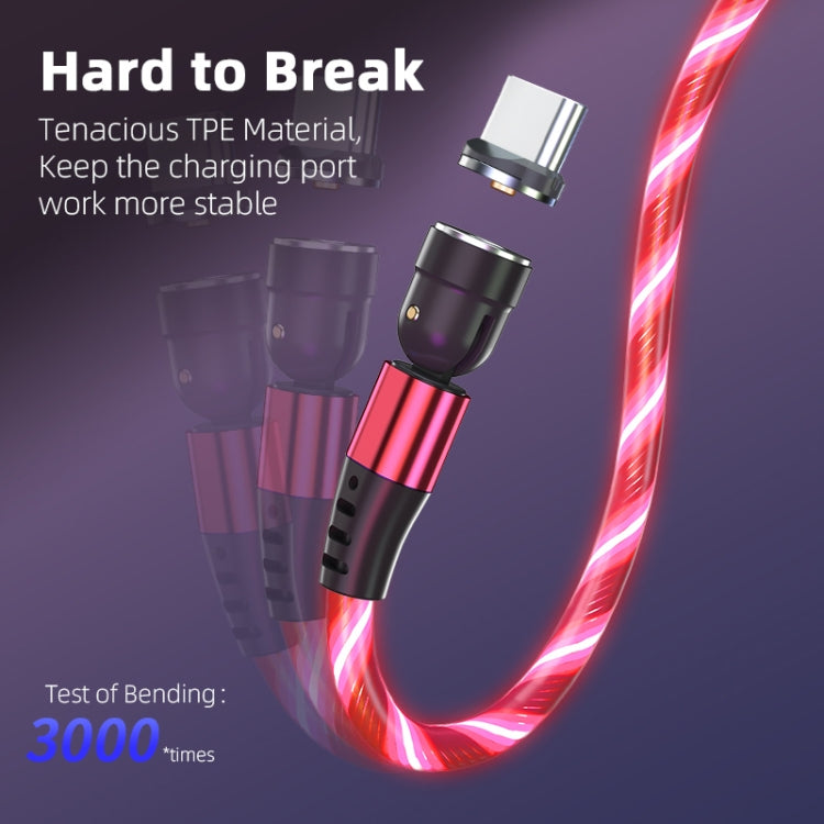 3 in 1 2.4A USB to 8 Pin + Micro USB + USB-C / Type-C 540 Degree Bendable Streamer Magnetic Data Cable, Cable Length: 1m (Red) - Charging Cable & Head by PMC Jewellery | Online Shopping South Africa | PMC Jewellery | Buy Now Pay Later Mobicred