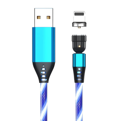 2.4A USB to 8 Pin 540 Degree Bendable Streamer Magnetic Data Cable, Cable Length: 1m(Blue) - Charging Cable & Head by PMC Jewellery | Online Shopping South Africa | PMC Jewellery | Buy Now Pay Later Mobicred