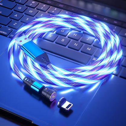 2.4A USB to 8 Pin 540 Degree Bendable Streamer Magnetic Data Cable, Cable Length: 1m(Blue) - Charging Cable & Head by PMC Jewellery | Online Shopping South Africa | PMC Jewellery | Buy Now Pay Later Mobicred