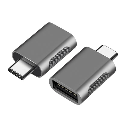 2 PCS SBT-158 USB-C / Type-C Male to USB 3.0 Female Zinc Alloy Adapter(Gold) - Converter & Adapter by PMC Jewellery | Online Shopping South Africa | PMC Jewellery | Buy Now Pay Later Mobicred