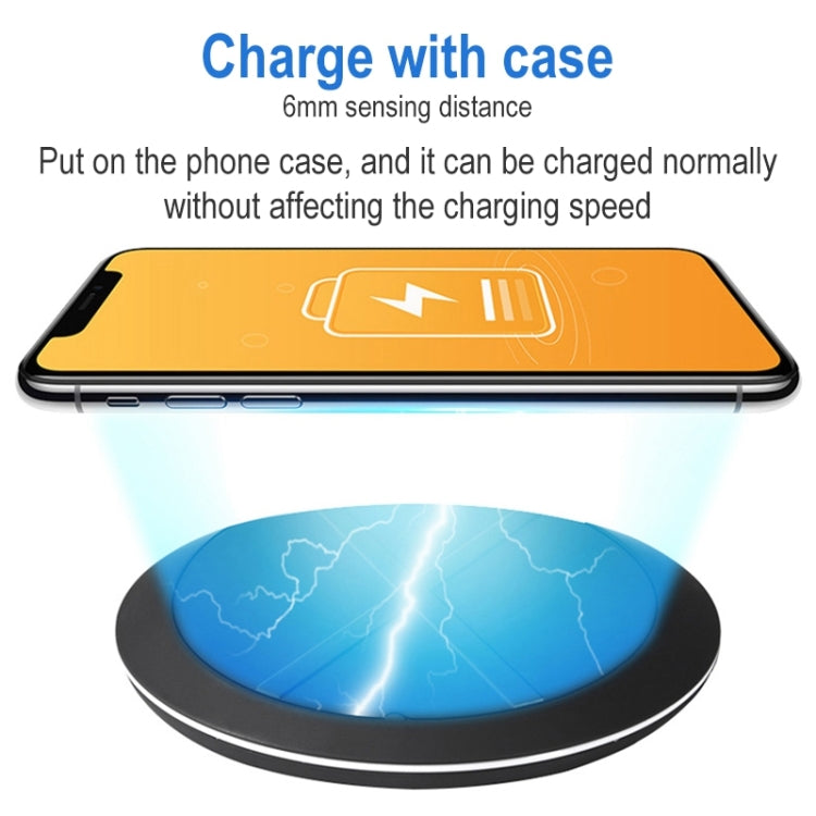 964 10W Lightweight Portable Smart Wireless Charger(Black) - Wireless Charger by PMC Jewellery | Online Shopping South Africa | PMC Jewellery | Buy Now Pay Later Mobicred